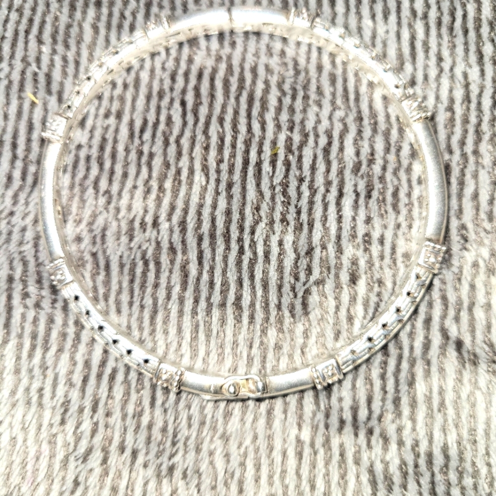 Sterling Silver Women's Bangle Bracelet - Silver